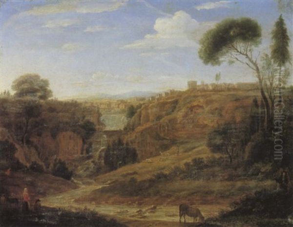 A View Of Tivoli Oil Painting by Hendrick Frans van Lint