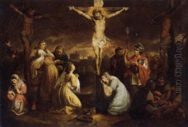 The Crucifixion Oil Painting by Peter Van Lint