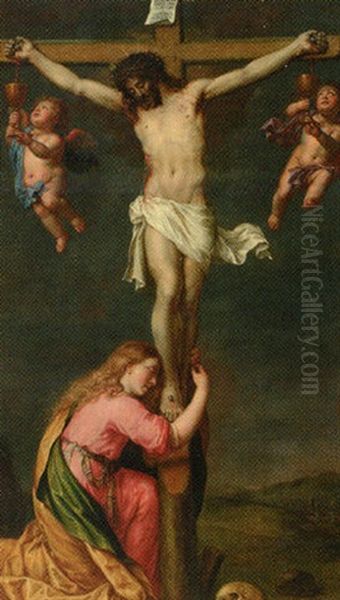 The Crucifixon With Mary Magdalene Oil Painting by Peter Van Lint