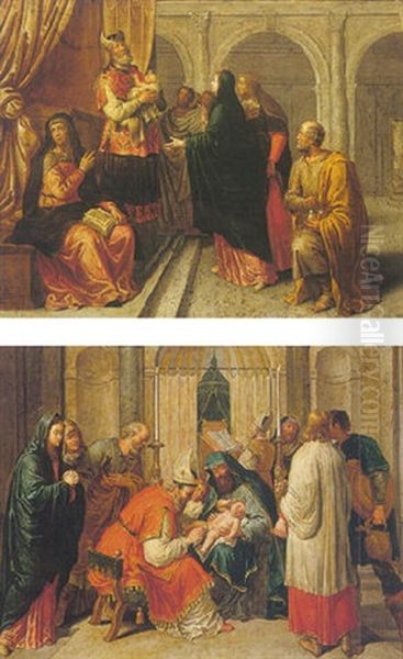 The Presentation Of Christ In The Temple Oil Painting by Peter Van Lint