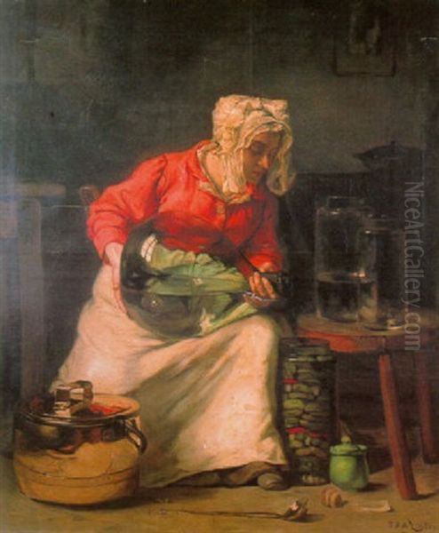 Pickling Gherkins Oil Painting by Frank Bentley Ashley Linton