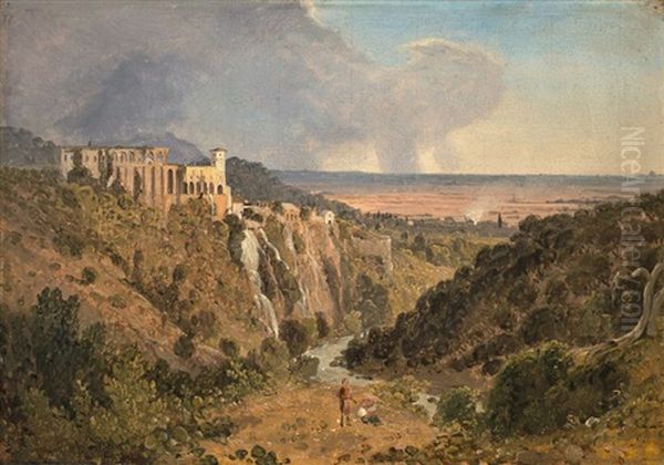 Blick Auf Tivoli Oil Painting by William Linton