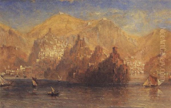 A View Of Hydra Oil Painting by William Linton