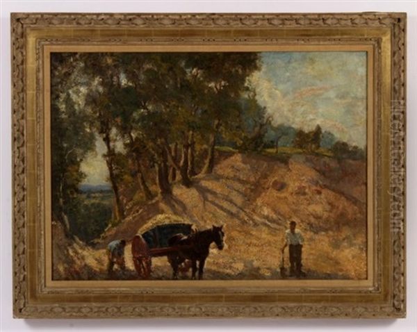 Harvest Oil Painting by Edward Barnard Lintott