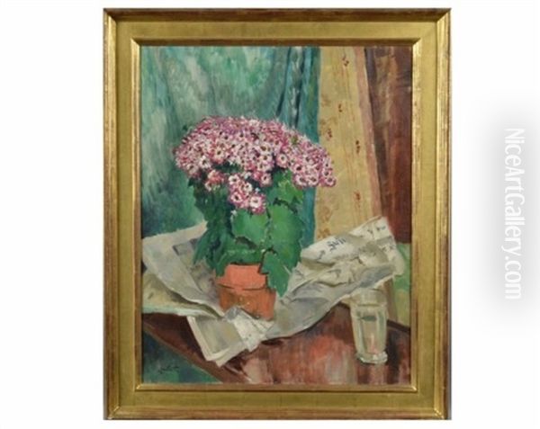 Untitled, Still Life Of Flowers by Edward Barnard Lintott