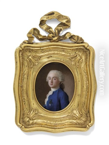 A Young Gentleman In Blue Coat, Wearing The Badge Of The Order Of Malta Oil Painting by Jean Etienne Liotard