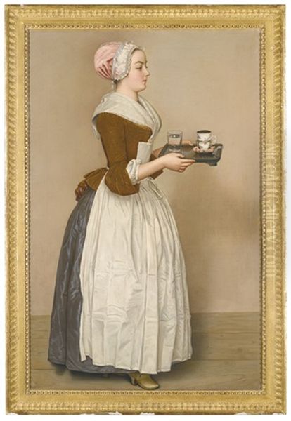 The Chocolate Girl Oil Painting by Jean Etienne Liotard