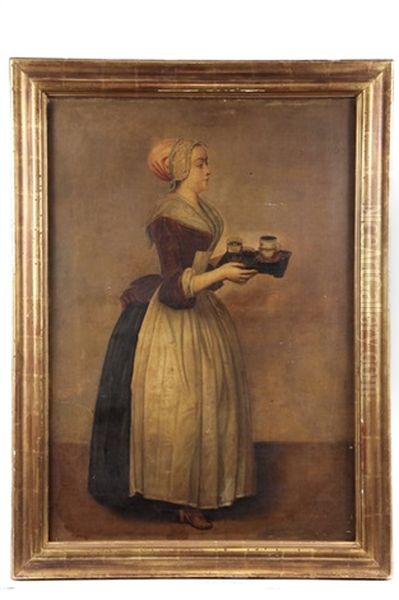 The Chocolate Maiden Oil Painting by Jean Etienne Liotard