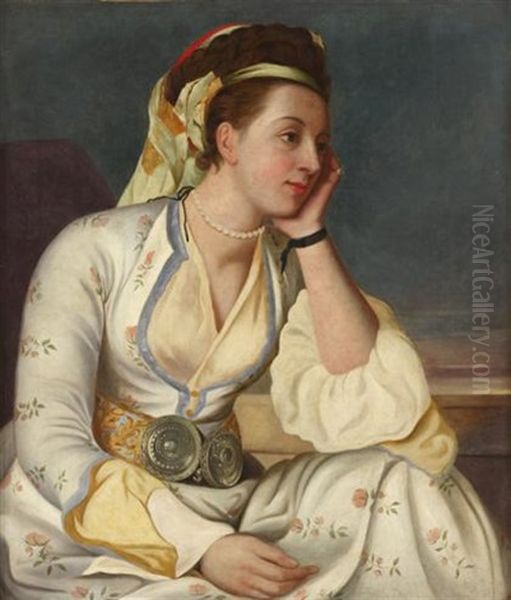 Countess Of Coventry Oil Painting by Jean Etienne Liotard