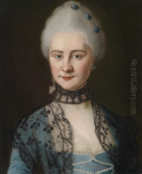 Bildnis Der Erzherzogin Maria Josepha, Prinzessin Von Bayern (1739-1767), Zweite Gemahlin Kaiser Josephs Ii Oil Painting by Jean Etienne Liotard