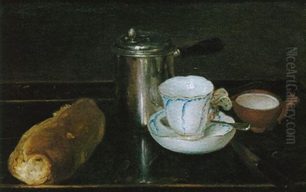 Nature Morte A La Chocolatiere Oil Painting by Jean Etienne Liotard