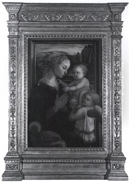 Madonna And Child With Angels Oil Painting by Filippo (Filippino) Lippi