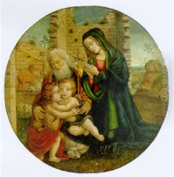 Sacra Famiglia Con San Giovannino by Filippo (Filippino) Lippi