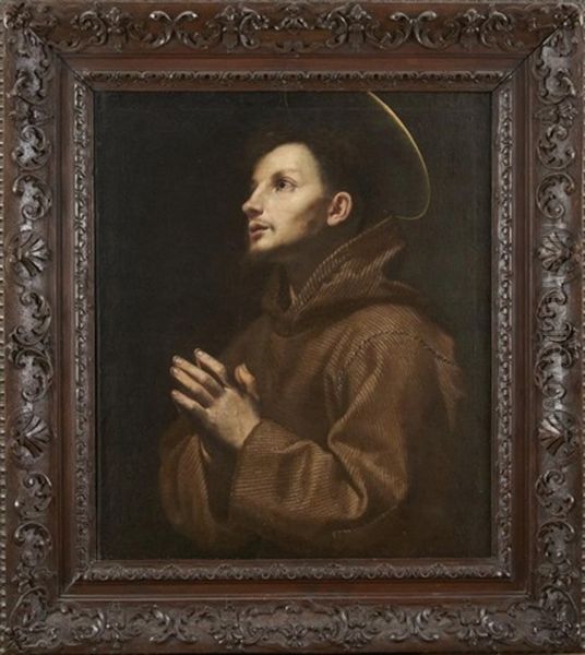 Saint Francois D'assise En Priere by Lorenzo Lippi