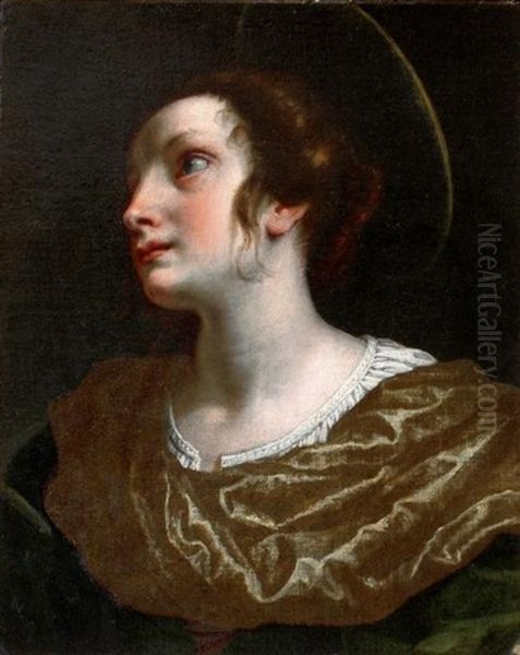 Tete De Sainte Catherine Oil Painting by Lorenzo Lippi