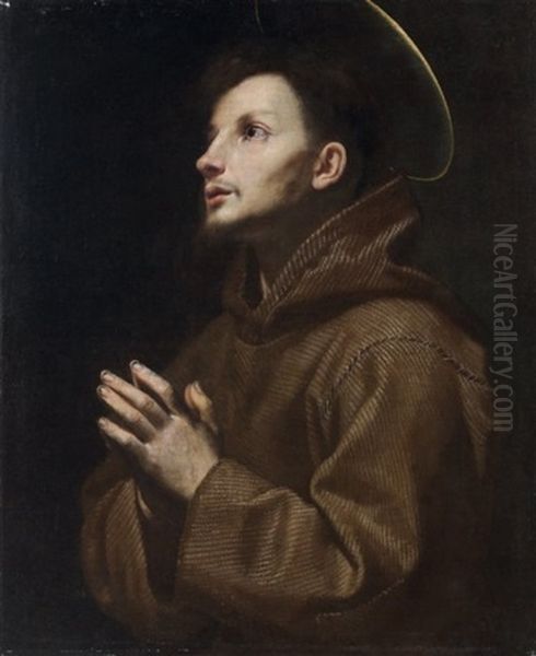 Saint Francois D'assise En Priere Oil Painting by Lorenzo Lippi