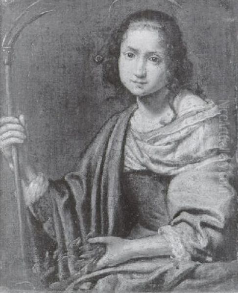 Sainte Marguerite Oil Painting by Lorenzo Lippi