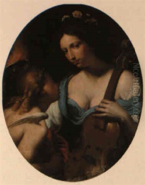 A Personification Of Music Oil Painting by Lorenzo Lippi