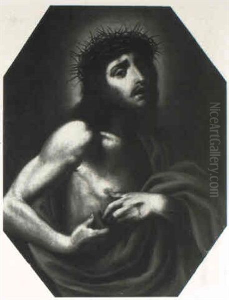 Christ Displaying His Wounds Oil Painting by Lorenzo Lippi