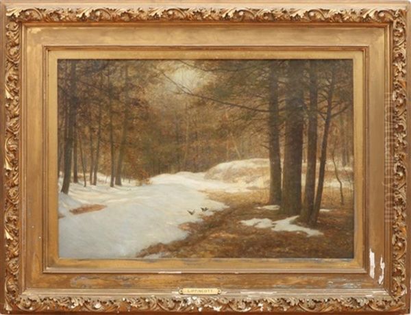 Winter Landscape Oil Painting by William Henry Lippincott