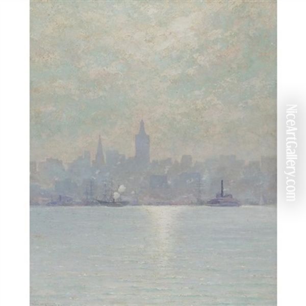 The Skyscraper Of 1894, New York City Oil Painting by William Henry Lippincott