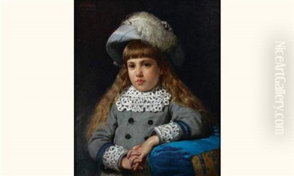 Portrait De Jeune Fille Oil Painting by William Henry Lippincott