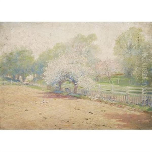 The Young, The Rosy Spring, Locust Grove Oil Painting by William Henry Lippincott