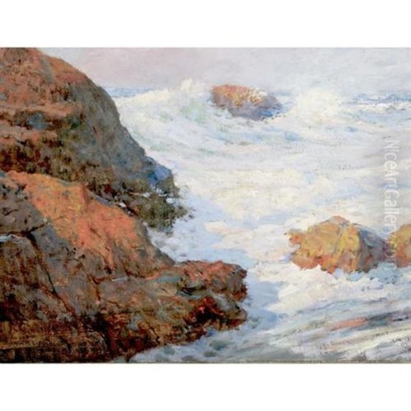 Ogunquit Coast, Maine Oil Painting by William Henry Lippincott