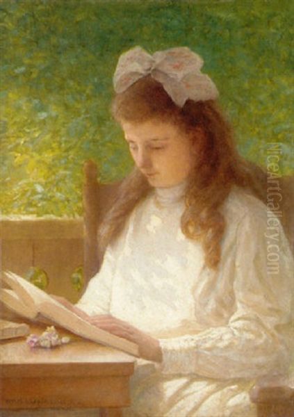 Portrait Of Miss Yvonne Moen Oil Painting by William Henry Lippincott