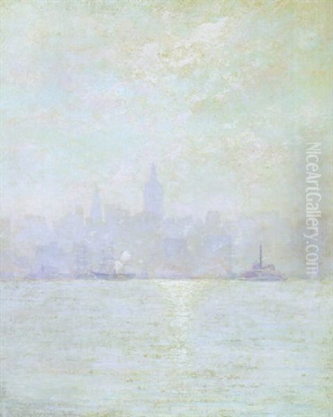 The Skyscraper Of 1894, New York City Oil Painting by William Henry Lippincott