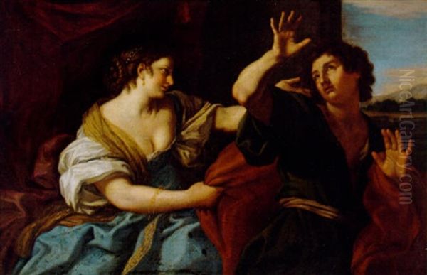 Joseph And Potiphar's Wife Oil Painting by Jan (Pan) von Lis