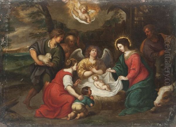 L'adoration Des Bergers Oil Painting by Pieter Lisaert IV