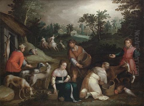 An Allegory Of Autumn Oil Painting by Pieter Lisaert IV