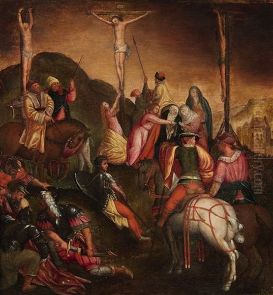 Calvary Oil Painting by Pieter Lisaert