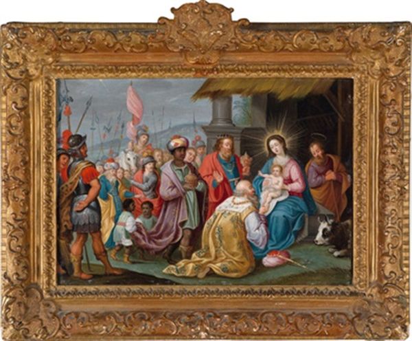 Die Anbetung Der Konige Oil Painting by Pieter Lisaert