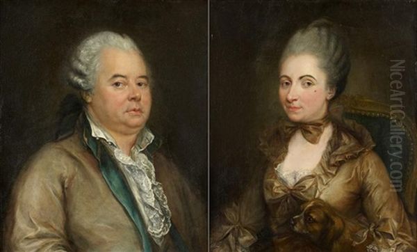 Monsieur Bouchard Et Son Epouse, Nee Elisabeth De Morlet (pair) Oil Painting by Anna Dorothea Lisiewski