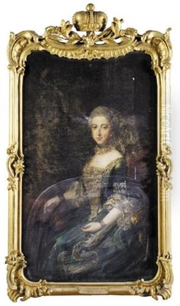 Portrait Of Queen Elisabeth Christine, Wife Of King Frederick Wilhelm Ii Of Prussia Oil Painting by Anna Rosina Lisiewski