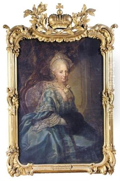 Portrait Of Duchess Philippine Charlotte, Wife Of Duke Karl I Oil Painting by Anna Rosina Lisiewski