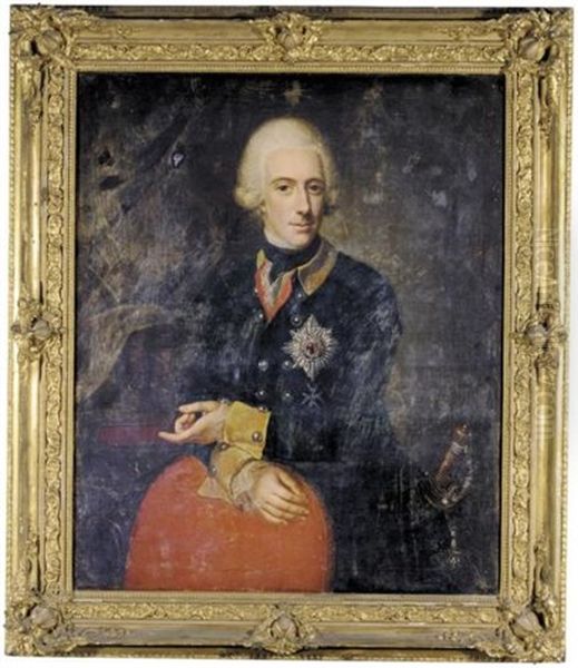 Portrait Of Duke Wilhelm Adolph Of Brunswick-wolfenbuttel Oil Painting by Anna Rosina Lisiewski