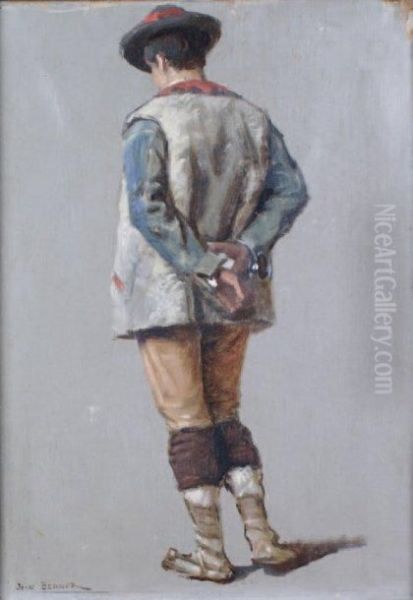 Portrait De Jeune Homme Oil Painting by Jean Benner