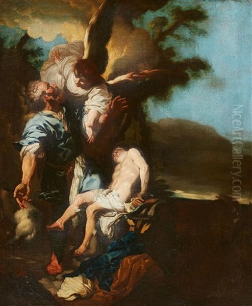 The Sacrifice Of Abraham Oil Painting by Johann Liss