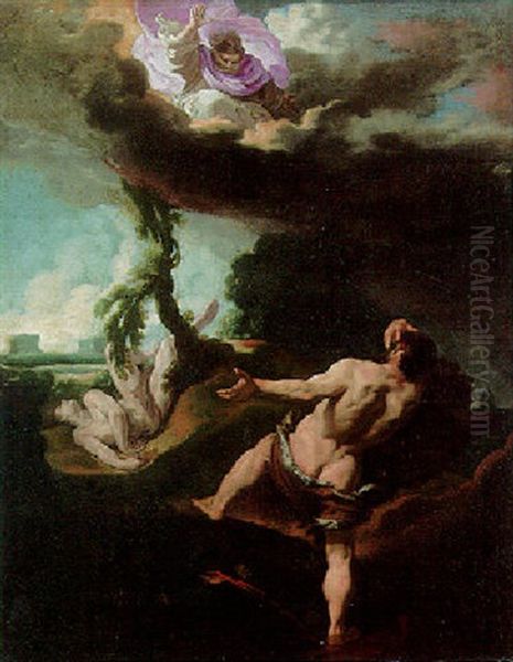 The Cursing Of Cain Oil Painting by Johann Liss