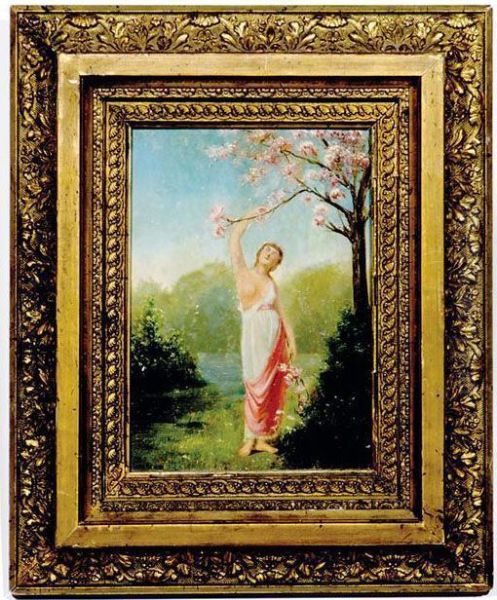 Spring With Classical Beauty Oil Painting by Jean Benner