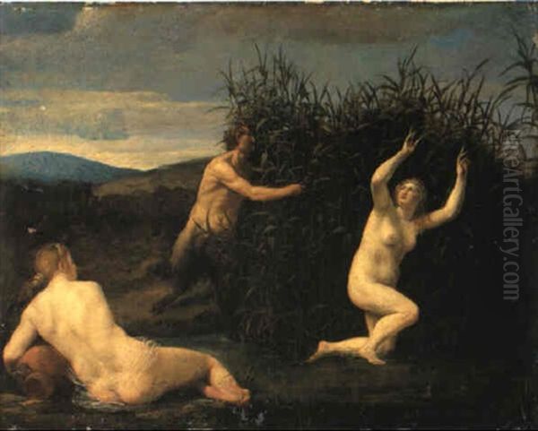 Paesaggio Con Pan E Siringa Oil Painting by Dirck Van Der Lisse