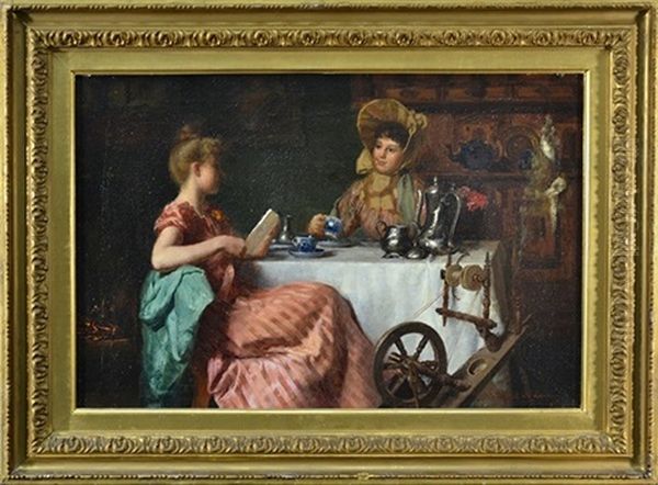 Afternoon Tea Oil Painting by Richard Lionel de Lisser