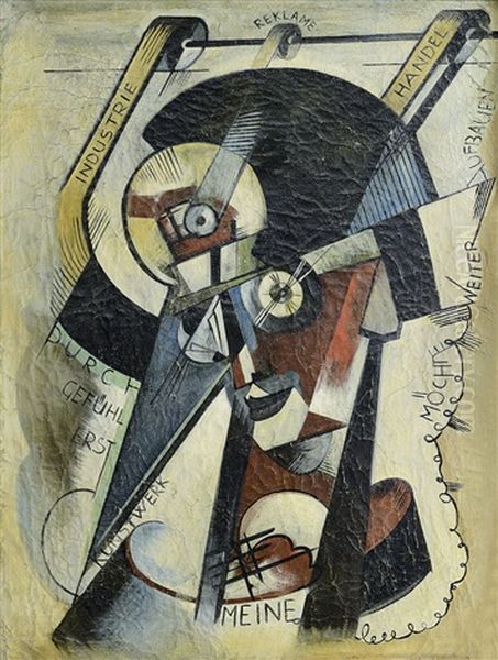 Autoritratto Oil Painting by El Lissitzky