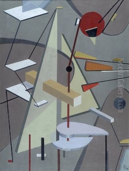 Supermatismo Oil Painting by El Lissitzky