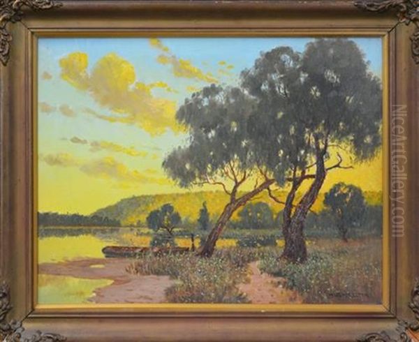 A Gleam Of Golden Sunshine Oil Painting by William Lister-Lister