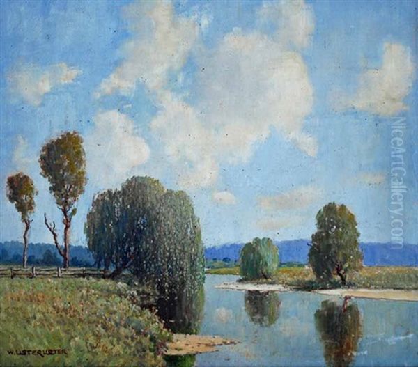 Gwydir River, New England, Nsw Oil Painting by William Lister-Lister