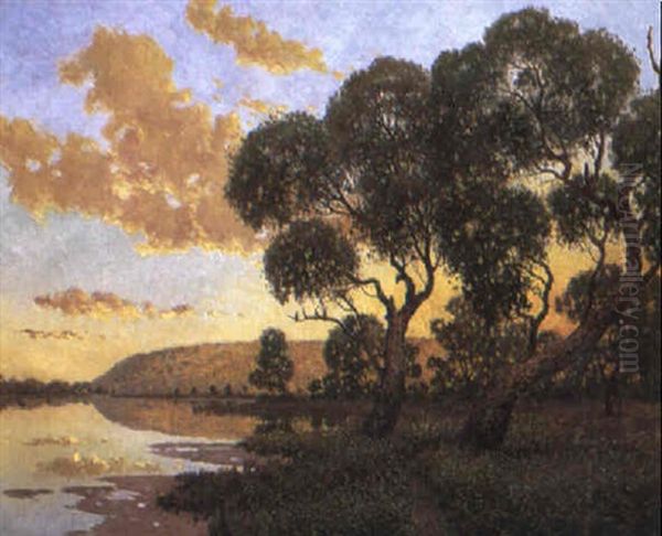 At The Close Of Day Oil Painting by William Lister-Lister